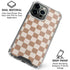 Neutral Checkered iPhone 16 Pro Max Clear Case